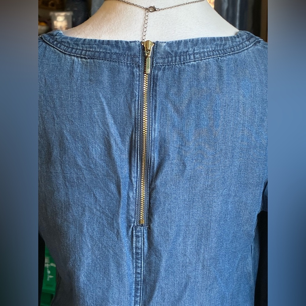 👖Cato Indigo Denim Jean Bell Sleeve Dress - Picture 12 of 15